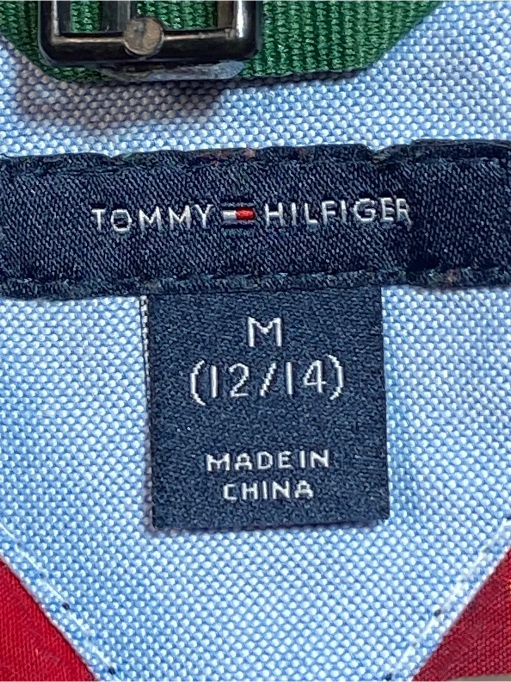 Tommy Hilfiger Red, Navy & Yellow Plaid Button-Down Shirt